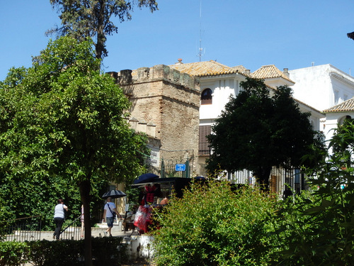 The Alkazar Fortress Wall marks the north end of the Old Arabic Quarter.